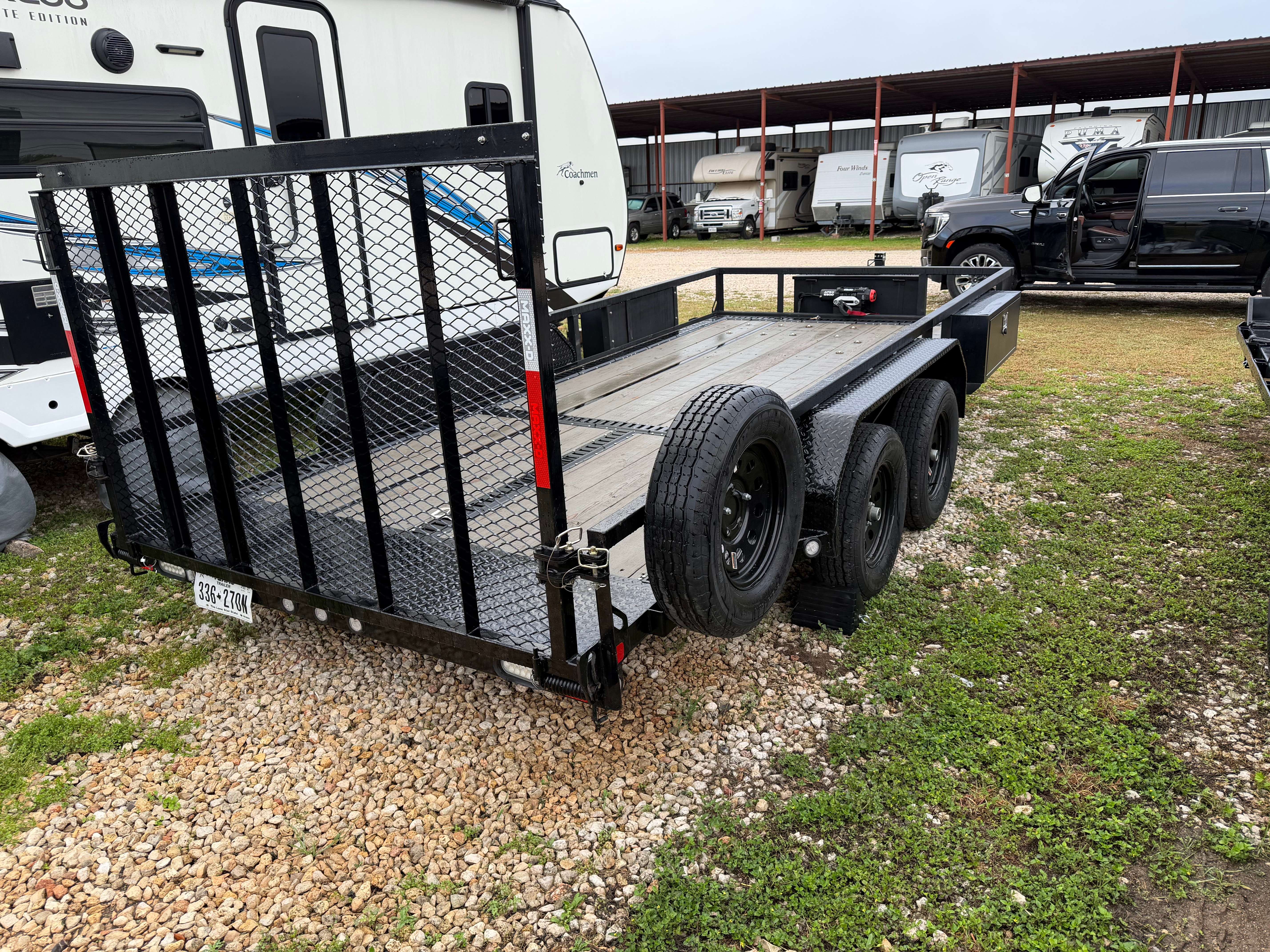 16ft utility trailer for yard work and hauling